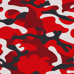 Military camouflage seamless pattern. Khaki texture. Trendy background. Abstract color vector illustration. For design wallpaper, wrapping paper, fabric.