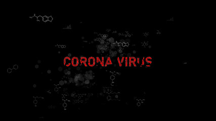 Head title Corona Virus with virus bacteria effect background.