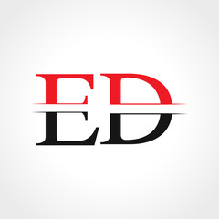 Initial ED Letter Linked Logo Business Vector Template. Creative Letter ED Logo Design