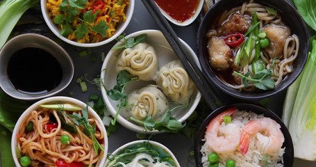 Chinese food. Asian food concept. Top view