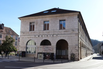 La mairie de Besançon vue de l'extérieur - Ville de Besançon - Département du Doubs - Région Bourgogne Franche Comté - France