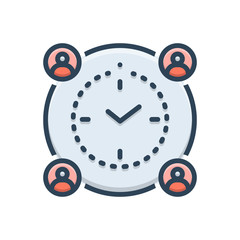 Color illustration icon for meaning