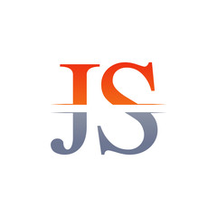 JS letter Type Logo Design vector Template. Abstract Letter JS logo Design