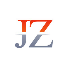 JZ letter Type Logo Design vector Template. Abstract Letter JZ logo Design