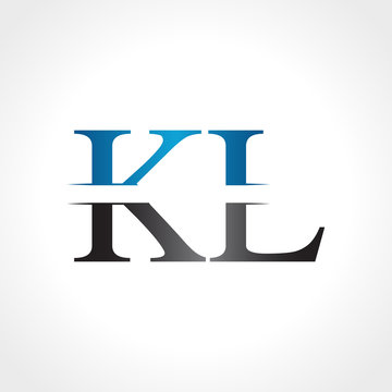 Initial KL letter Logo Design vector Illustration. Abstract Letter KL logo Design