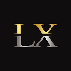 Initial LX letter Logo Design vector Template. Abstract Black Letter LX logo Design