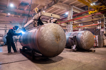 welding works at a Metalworking company, welder