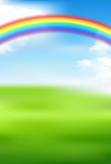 Obraz premium 虹 カラフル 自然 背景