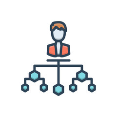 Color illustration icon for company