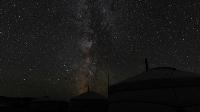 Timelapse gel and stars in Monglolia