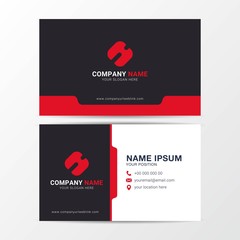 Business card design template with modern and clean style