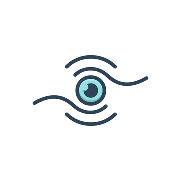 Color illustration icon for vision 