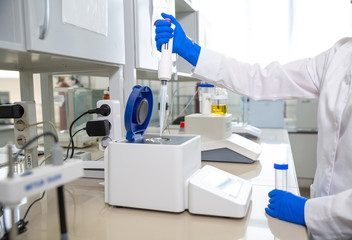 Refractometer in a chemical laboratory, good lighting