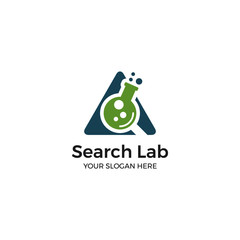 Search lab logo vector for research technology company