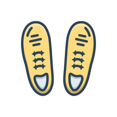 Color illustration icon for shoes  