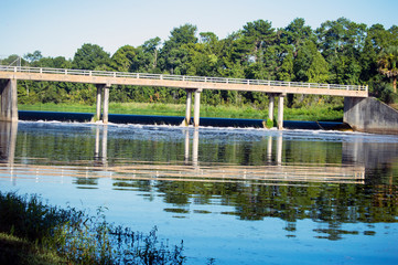 Fototapeta premium Blanchard park bridge river