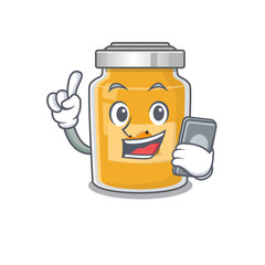 Appricot Cartoon design style speaking on a phone