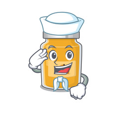 Appricot cartoon in concept Sailor wearing hat