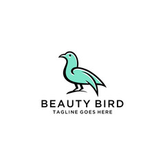 Fototapeta na wymiar luxury modern fly bird logo design template vector icon.