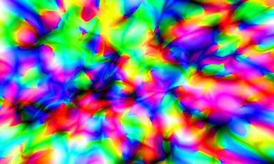 Abstract blurred gradient background in bright rainbow colors. Beautiful psychedelic art. Spectrum light texture. Vintage retro.