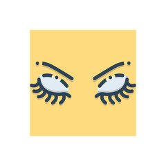 Color illustration icon for brow  