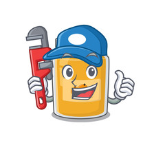 A cute picture of appricot working as a Plumber