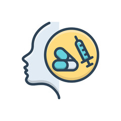 Color illustration icon for treatment 