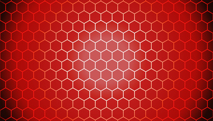 Red Gradient Hexagon Abstract Background Pattern