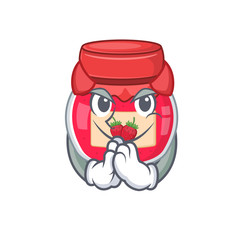 Devil strawberry jam Cartoon in character design