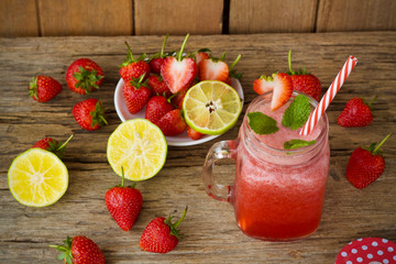 fresh tomato juice and fruits