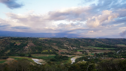 Fototapeta premium Beautiful landscape view of the Talamanca Mountain range in Costa Rica