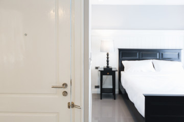 bedroom with door