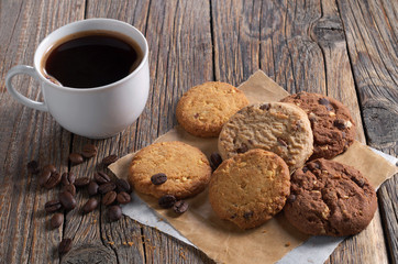 Tasty cookies and coffee