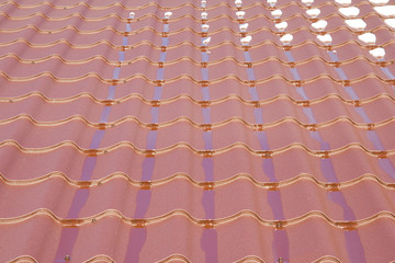 Fototapeta premium Metal roofing under the snow