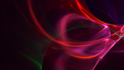3D rendering abstract red fractal light background