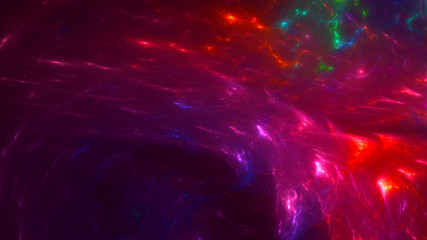 3D rendering abstract red fractal light background