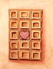 chocolate with a heart