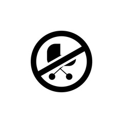 no pram icon. Simple glyphvector of ban set for UI and UX, website or mobile application