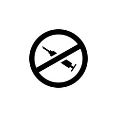 no drugs icon. Simple glyphvector of ban set for UI and UX, website or mobile application