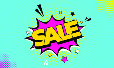 Sale Text pop cartoom style vector Perfect for T Shirt design,logo,sticker,banner