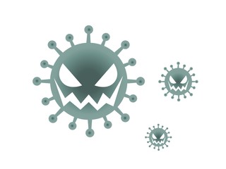 ３体のシンプルなとっても悪いウィルス達