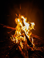 A Bonfire In The Dark Night.