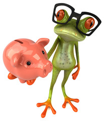 Fun frog - 3D Illustration