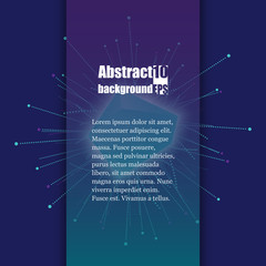 Abstract faceted element cracked into multiple fragments. Explosion effect. Brochure template. Eps10 Vector illustration.