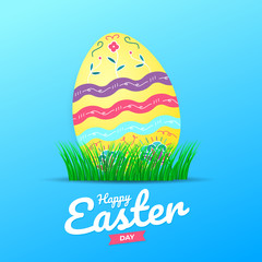 Greeting Card Happy Easter Day Background