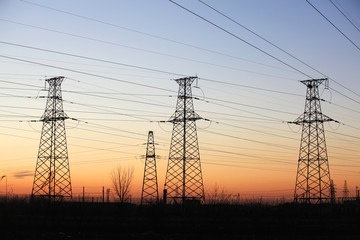 the pylon in the evening