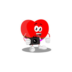 Obraz premium love mascot shaped template design