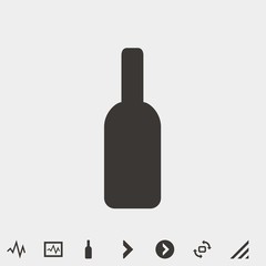 beer bottle icon vector illustration and symbol for website and graphic design