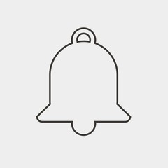 bell icon vector illustration and symbol for website and graphic design