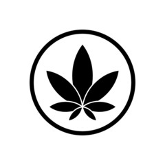 Marijuana or medical cannabis logo. Vector designs on white background